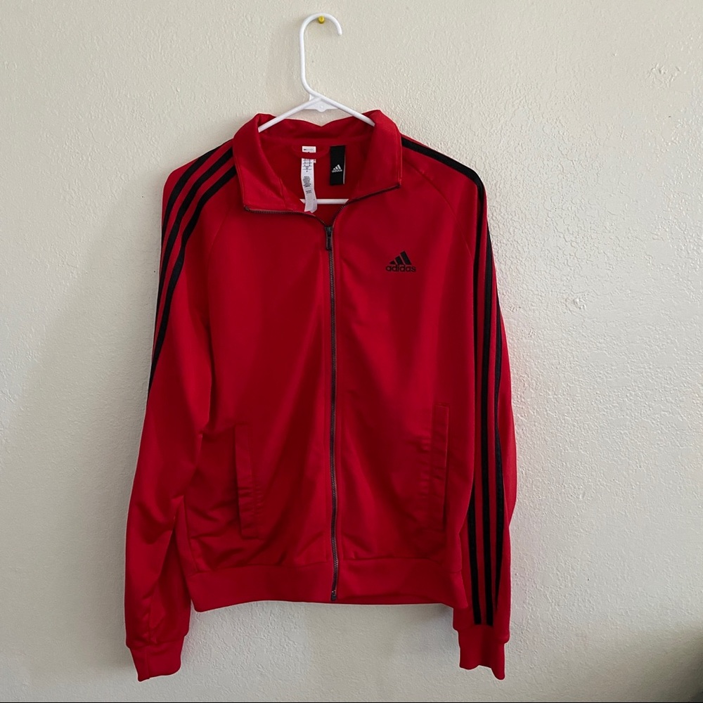 Red Adidas Track Zip-up